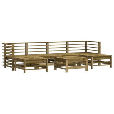 vidaXL Set Salotto da Giardino 7 pz in Legno Impregnato di Pino