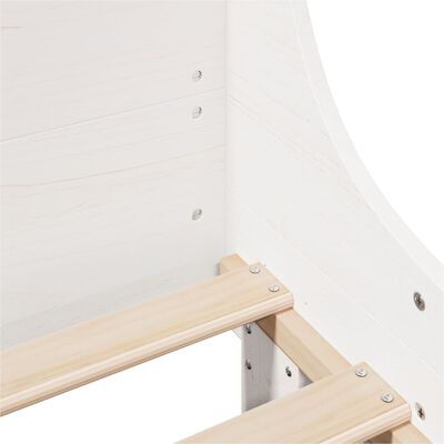 vidaXL Letto senza Materasso Bianco 180x200 cm Legno Massello di Pino