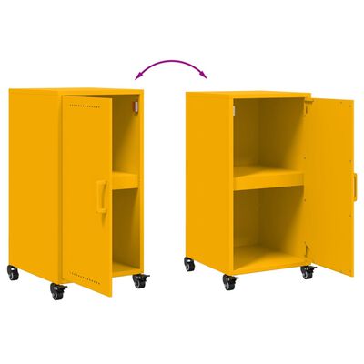 vidaXL Credenza Giallo Senape 36x39x72 cm in Acciaio