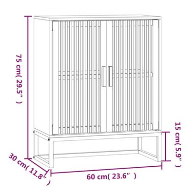 vidaXL Credenza Bianca 60x30x75 cm in Legno Multistrato