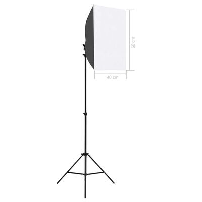 vidaXL Kit per Studio Fotografico con Luci Softbox e Fondale