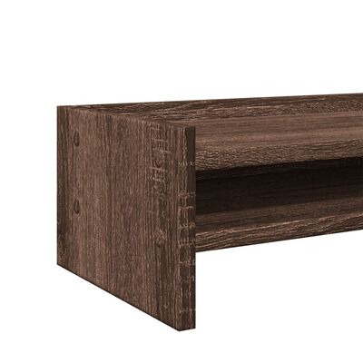 vidaXL Supporto Monitor Rovere Marrone 100x24x16 cm Legno Multistrato