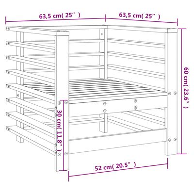 vidaXL Sedie da Giardino 2 pz in Legno di Pino Impregnato