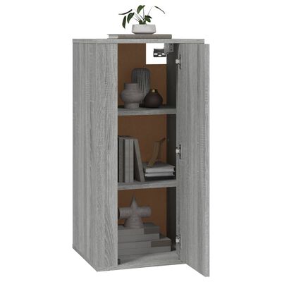 vidaXL Mobile Porta TV a Parete Grigio Sonoma 40x34,5x80 cm