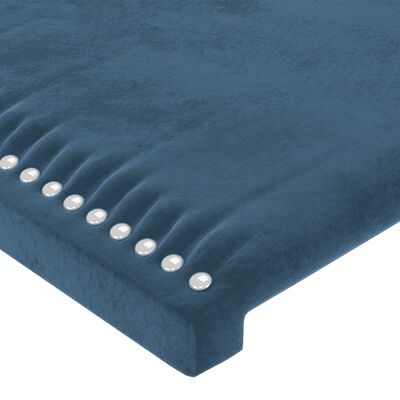 vidaXL Giroletto a Molle con Materasso Blu Scuro 160x200 cm in Velluto