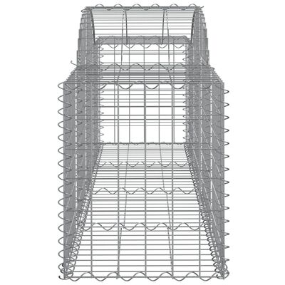 vidaXL Cesti Gabbioni ad Arco 11 pz 200x50x60/80 cm Ferro Zincato