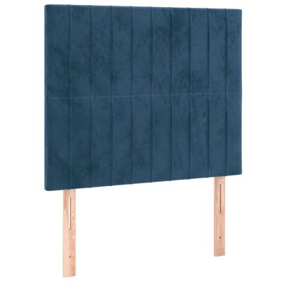 vidaXL Letto a Molle con Materasso e LED Blu Scuro 120x200cm