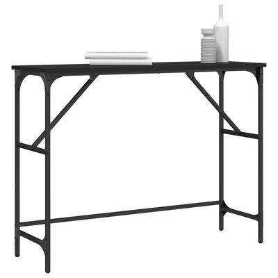 vidaXL Tavolino Consolle Nero 100x32x75 cm in Legno Multistrato