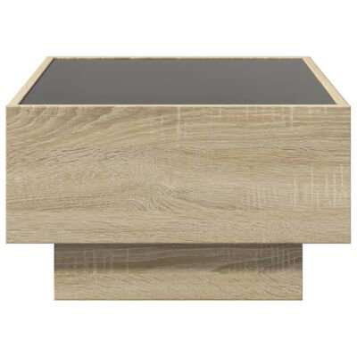 vidaXL Tavolino Salotto con LED Rovere Sonoma 70x50x30 cm Multistrato