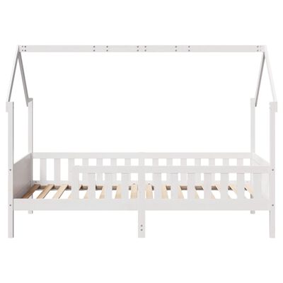 vidaXL Giroletto Casetta Bambini Bianco 80x200 cm Legno Massello Pino