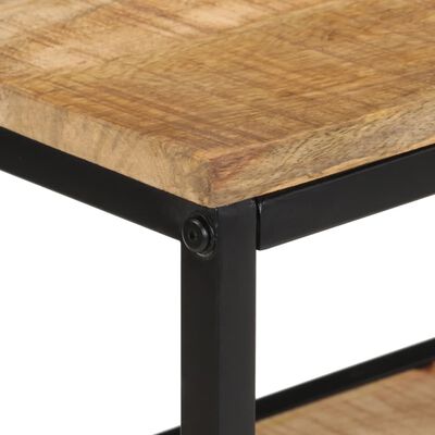 vidaXL Tavolo Consolle 100x35x70 cm in Legno Massello di Mango Grezzo