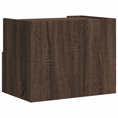 vidaXL Comodino a Muro Rovere Marrone 45x30x35 cm