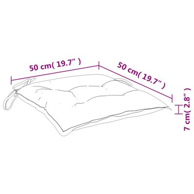 vidaXL Cuscini per Sedia 6 pz Turchese 50x50x7 cm Tessuto Oxford