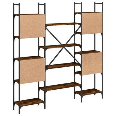 vidaXL Libreria Rovere Fumo 155,5x24x166,5 cm in Legno Multistrato