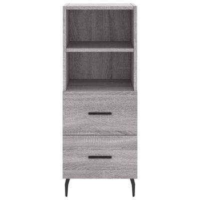 vidaXL Credenza Grigio Sonoma 34,5x34x180 cm in Legno Multistrato