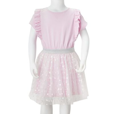 Abito da Bambina con Volant Rosa Chiaro 116