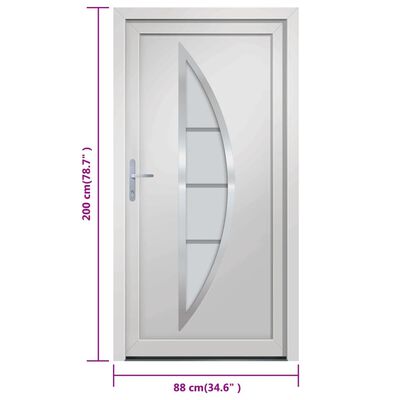 vidaXL Porta Ingresso Bianca 88x200 cm in PVC