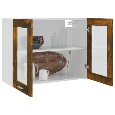 vidaXL Mobile Pensile Rovere Fumo 80x31x60 cm in Legno Multistrato