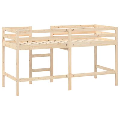 vidaXL Letto Soppalco con Scala Bambini 90x190 cm Legno Massello Pino