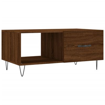 vidaXL Tavolino da Salotto Rovere Marrone 90x50x40cm Legno Multistrato