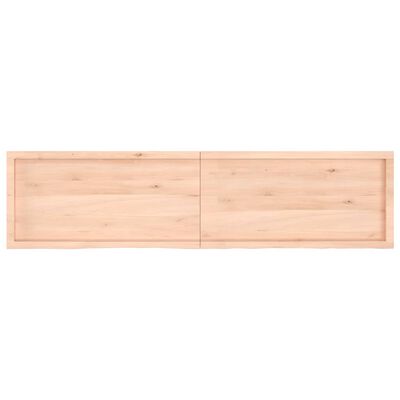 vidaXL Piano Bagno 200x50x(2-4) cm in Legno Massello Non Trattato