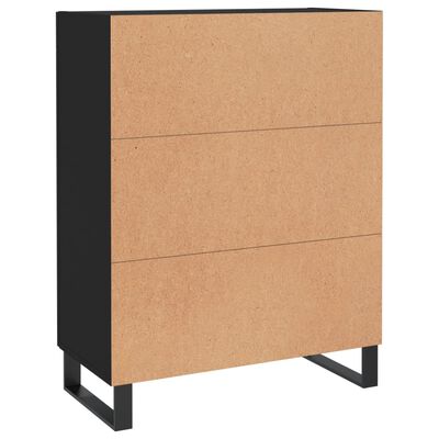 vidaXL Credenza Nera 69,5x34x90 cm in Legno Multistrato