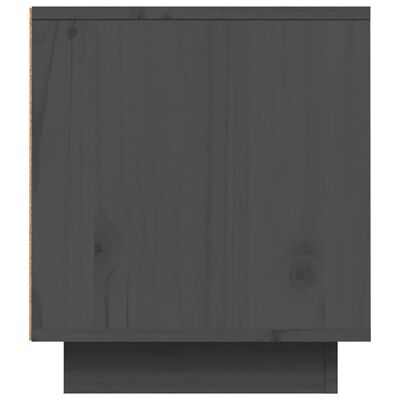 vidaXL Mobile Porta TV Grigio 80x35x40,5 cm in Legno Massello di Pino