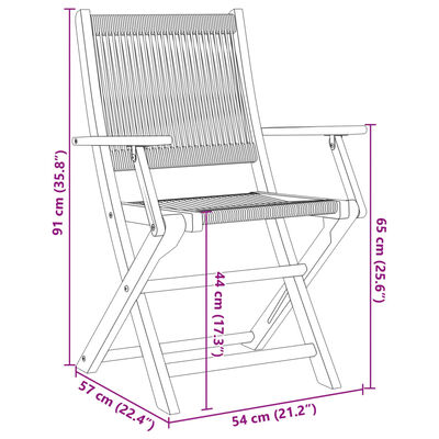 vidaXL Set da Bistrot 3pz Grigio in Polipropilene e Legno Massello