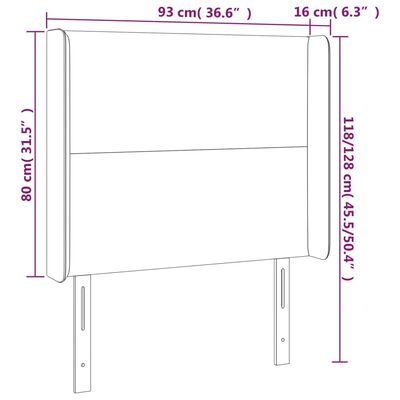 vidaXL Testiera a LED Blu 93x16x118/128 cm in Tessuto