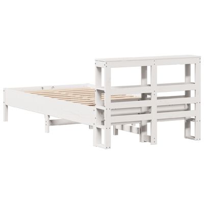 vidaXL Letto senza Materasso Bianco 90x200 cm Legno Massello di Pino