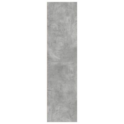 vidaXL Armadio Grigio Cemento 80x50x200 cm in Legno Multistrato