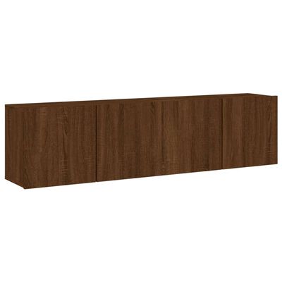 vidaXL Mobili TV a Parete 2pz Rovere Marrone 80x30x41 cm