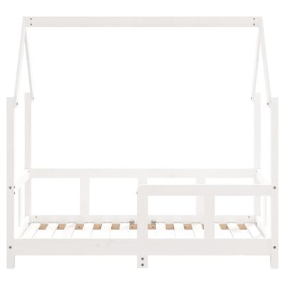 vidaXL Giroletto per Bambini Bianco 70x140cm in Legno Massello di Pino