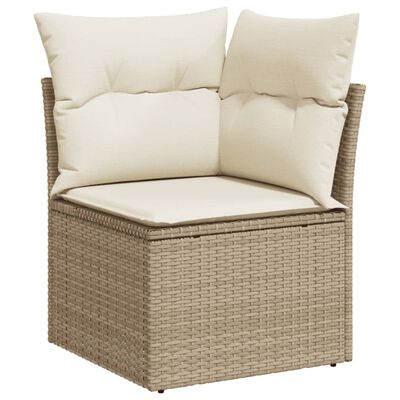 vidaXL Set Divano da Giardino 6 pz con Cuscini Beige in Polyrattan