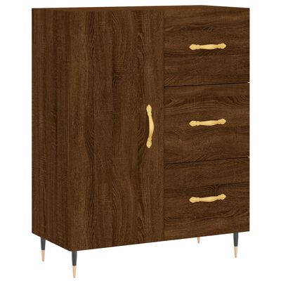 vidaXL Credenza Rovere Marrone 69,5x34x180 cm in Legno Multistrato