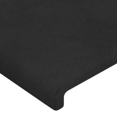 vidaXL Testiera ad Orecchio Nera 103x23x118/128 cm in Velluto