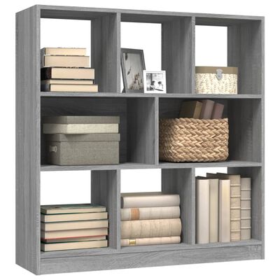 vidaXL Libreria Grigio Sonoma 97,5x29,5x100 cm in Legno Multistrato