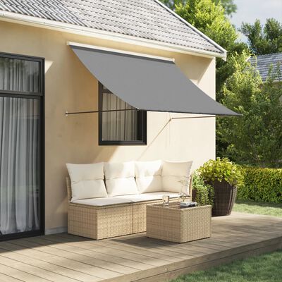 vidaXL Tenda da Sole Retrattile Antracite 200x150 cm Tessuto e Acciaio