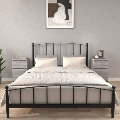 vidaXL Comodini 2 pz Grigio Sonoma 40x35x70 cm