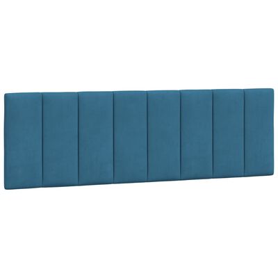 vidaXL Letto con Materasso Blu 160x200 cm in Velluto