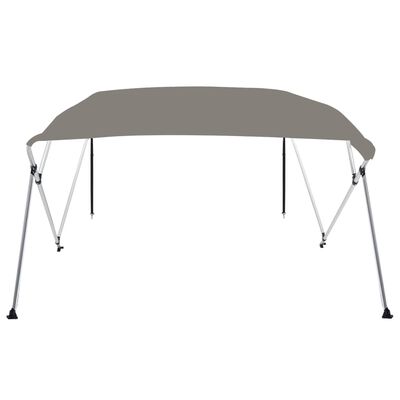 vidaXL Bimini di Prua con Tendalino 4 Archi Grigio 243x244x137 cm