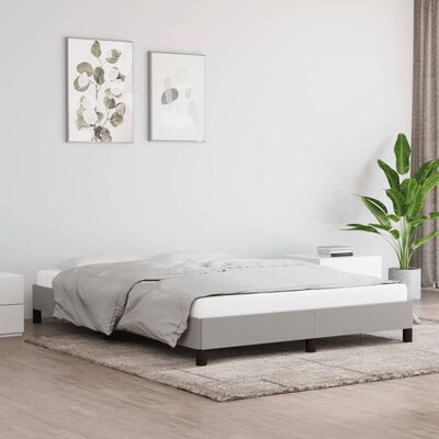 vidaXL Giroletto senza Materasso Grigio Chiaro 140x190 cm Tessuto