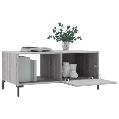 vidaXL Tavolino da Salotto Grigio Sonoma 90x50x40 cm Legno Multistrato