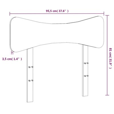 vidaXL Testiera Bianca 90 cm in Legno Massello di Pino