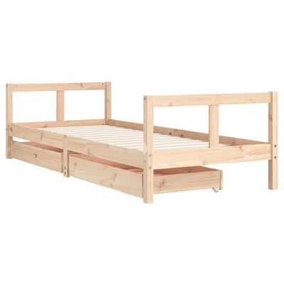 vidaXL Giroletto Bambini con Cassetti 80x200 cm Legno Massello di Pino