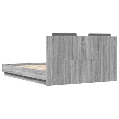 vidaXL Giroletto Testiera Grigio Sonoma 140x190 cm Legno Multistrato