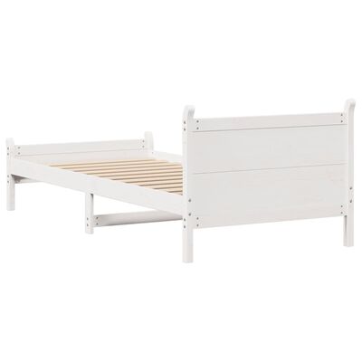 vidaXL Letto senza Materasso Bianco 90x200 cm Legno Massello di Pino