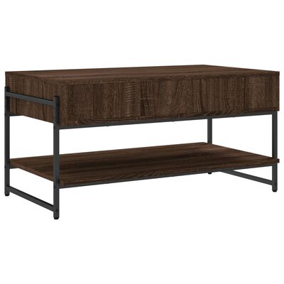 vidaXL Tavolino da Salotto Rovere Marrone 90x50x45cm Legno Multistrato