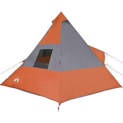 vidaXL Tenda da Campeggio Tipi 7 Persone Arancione Impermeabile
