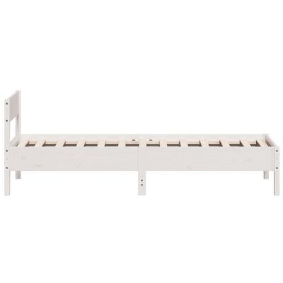 vidaXL Letto senza Materasso Bianco 90x200 cm Legno Massello di Pino